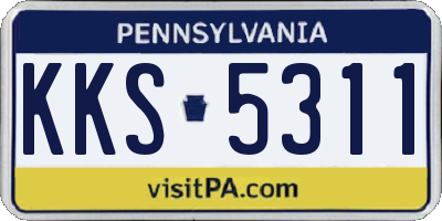 PA license plate KKS5311
