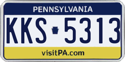 PA license plate KKS5313