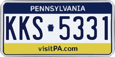 PA license plate KKS5331