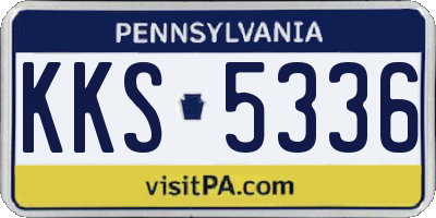 PA license plate KKS5336
