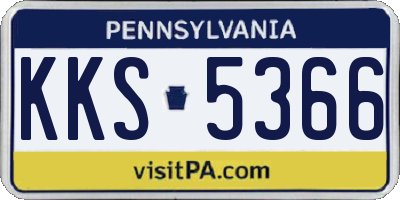 PA license plate KKS5366