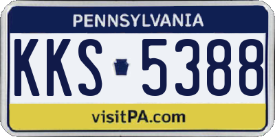 PA license plate KKS5388