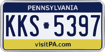 PA license plate KKS5397