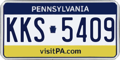 PA license plate KKS5409