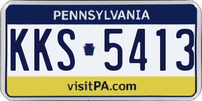 PA license plate KKS5413