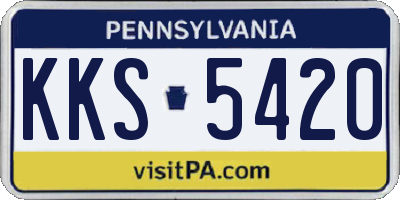 PA license plate KKS5420