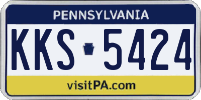 PA license plate KKS5424
