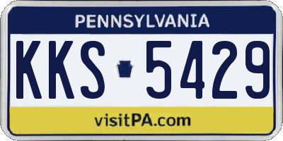 PA license plate KKS5429