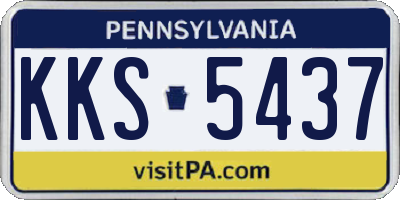 PA license plate KKS5437