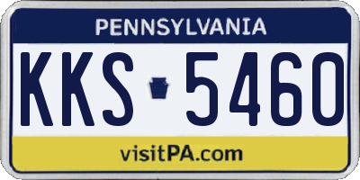 PA license plate KKS5460