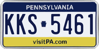 PA license plate KKS5461