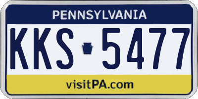 PA license plate KKS5477