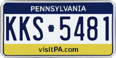 PA license plate KKS5481