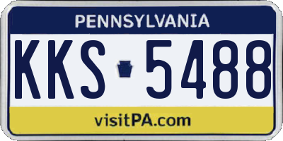 PA license plate KKS5488