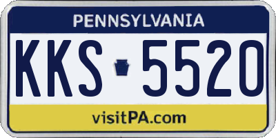 PA license plate KKS5520