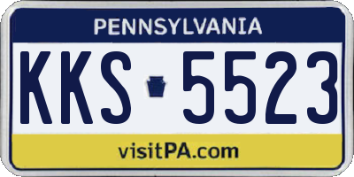 PA license plate KKS5523
