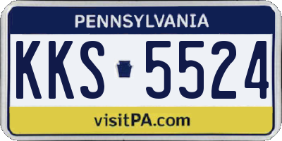 PA license plate KKS5524