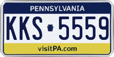 PA license plate KKS5559