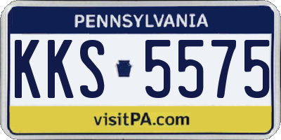 PA license plate KKS5575