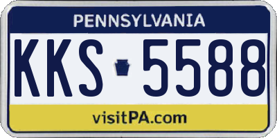 PA license plate KKS5588
