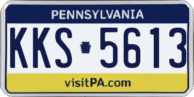 PA license plate KKS5613