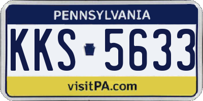 PA license plate KKS5633