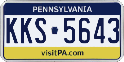 PA license plate KKS5643
