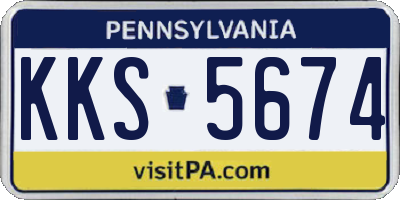 PA license plate KKS5674