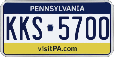 PA license plate KKS5700
