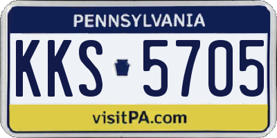 PA license plate KKS5705