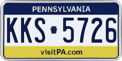 PA license plate KKS5726