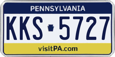 PA license plate KKS5727