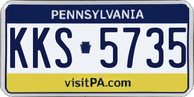 PA license plate KKS5735