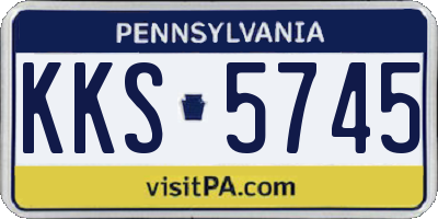 PA license plate KKS5745