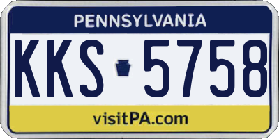 PA license plate KKS5758
