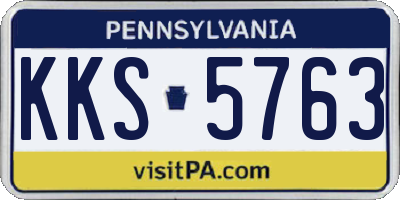 PA license plate KKS5763