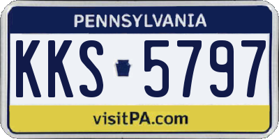 PA license plate KKS5797