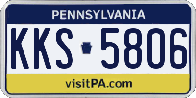 PA license plate KKS5806