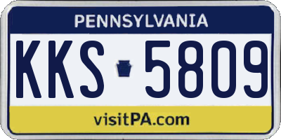 PA license plate KKS5809