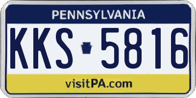 PA license plate KKS5816