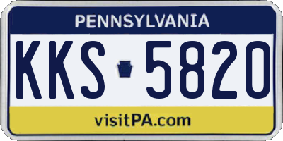 PA license plate KKS5820
