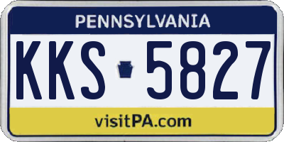PA license plate KKS5827