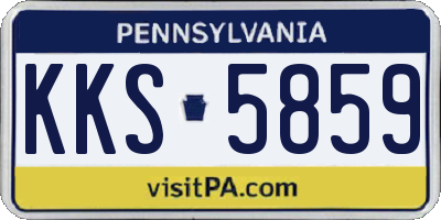 PA license plate KKS5859