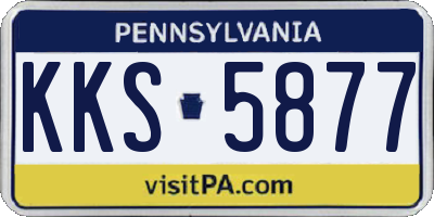 PA license plate KKS5877