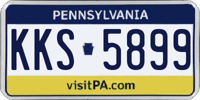 PA license plate KKS5899