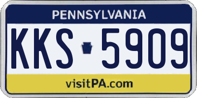 PA license plate KKS5909