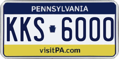 PA license plate KKS6000