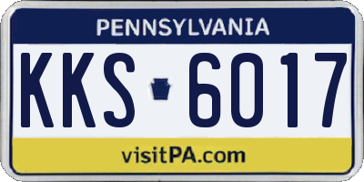 PA license plate KKS6017