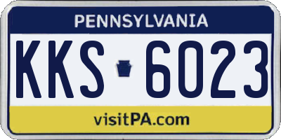 PA license plate KKS6023
