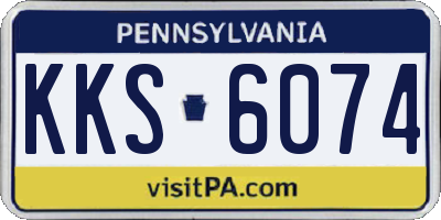 PA license plate KKS6074